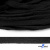 Шнур плетеный d-8 мм плоский, 70% хлопок 30% полиэстер, уп.85+/-1 м, цв.- чёрный - купить в Ангарске. Цена: 735 руб.