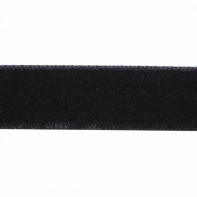 Лента бархатная нейлон, шир.12 мм, (упак. 45,7м), цв.03-черный - купить в Ангарске. Цена: 448.27 руб.