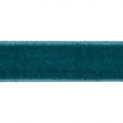 Лента бархатная нейлон, шир.12 мм, (упак. 45,7м), цв.65-изумруд - купить в Ангарске. Цена: 392 руб.