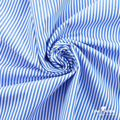 Ткань сорочечная Полоска Кенди, 115 г/м2, 58% пэ,42% хл, шир.150 см, цв.3-синий, (арт.110) - купить в Ангарске. Цена 306.69 руб.