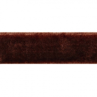 Лента бархатная нейлон, шир.12 мм, (упак. 45,7м), цв.120-шоколад - купить в Ангарске. Цена: 396 руб.