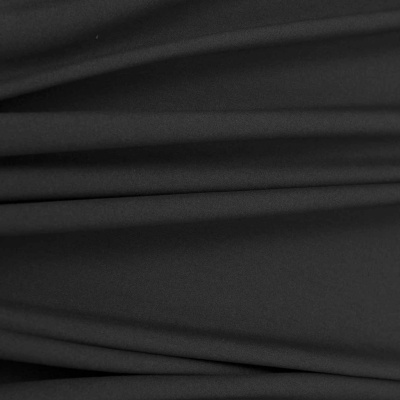 Костюмная ткань с вискозой "Рошель", 250 гр/м2, шир.150см, цвет чёрный - купить в Ангарске. Цена 442.59 руб.