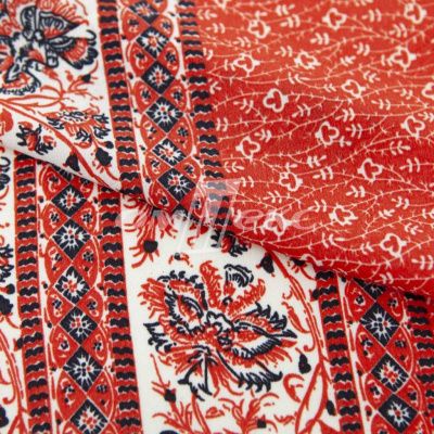 Плательная ткань "Фламенко" 24.1, 80 гр/м2, шир.150 см, принт этнический - купить в Ангарске. Цена 241.49 руб.